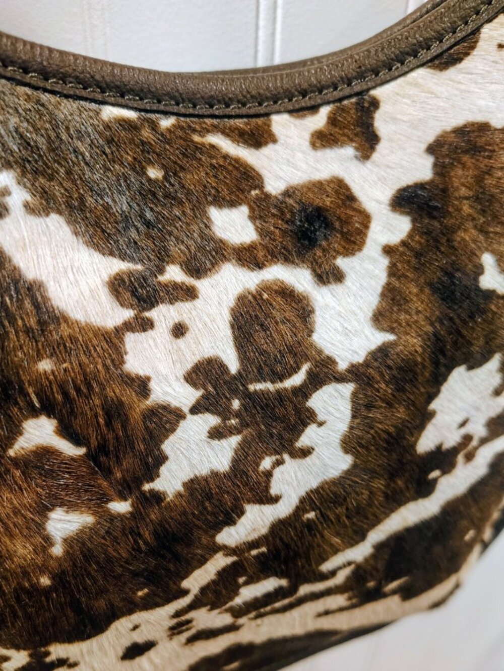 Margot New York Black Leather Hobo Bag With Cowhide NWT, $178 - Picture 8 of 16